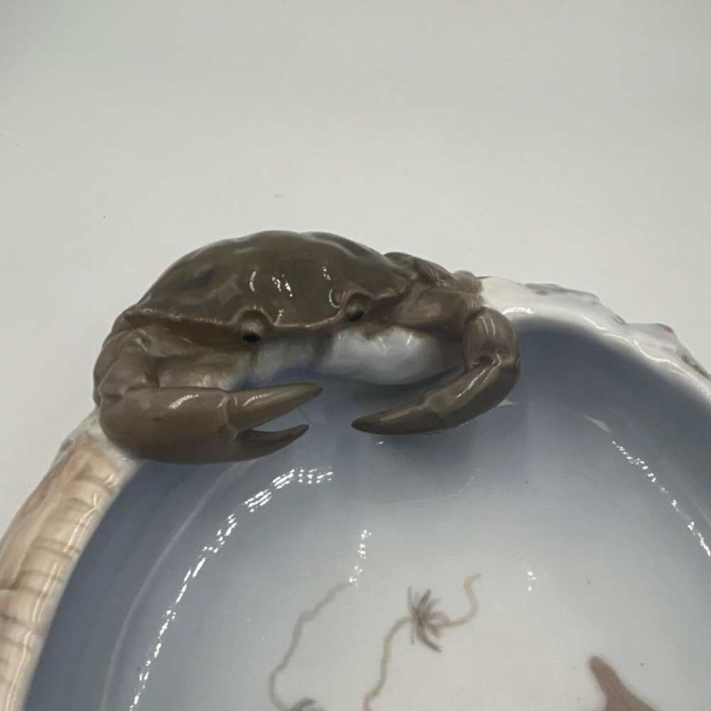 Royal Copenhagen Art Nouveau bowl Porcelain Crab Fish Pattern, Denmark, Blue - Picture 3 of 8